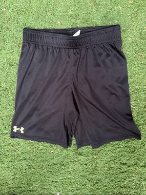 Under Armour Black Shorts with Neon Green Logo